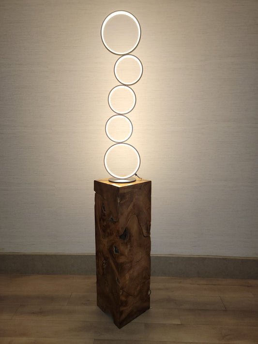 Illuminate in Style: 5-Ring LED Floor Lamp